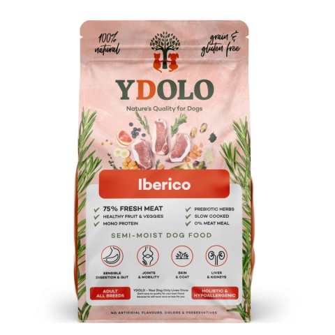 YDOLO Pork - półwilgotna karma dla dorosłego psa, tłoczona na zimno, wieprzowina Iberico z batatem 2,5kg